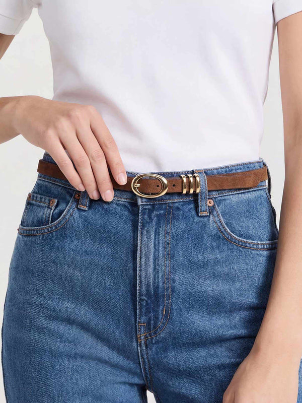 Classic Skinny Belt in Mocha