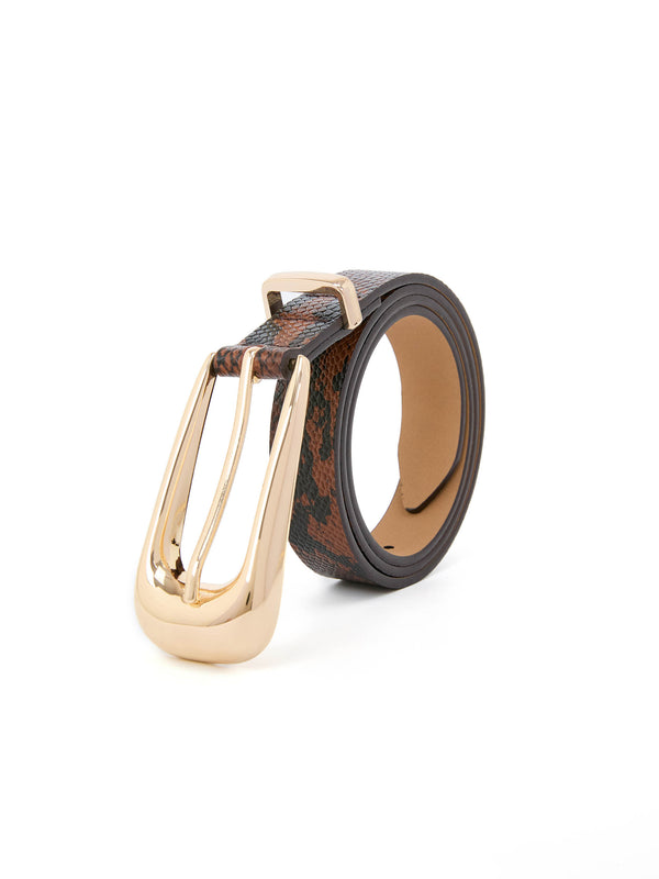 Brown Snake Signature Buckle Belt Second