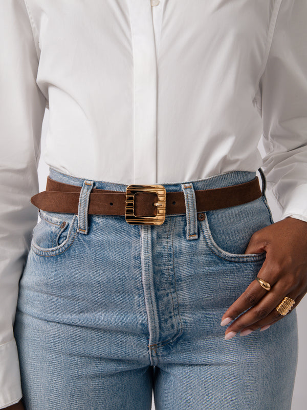 Timeless Texture Belt in Warm Truffle Second