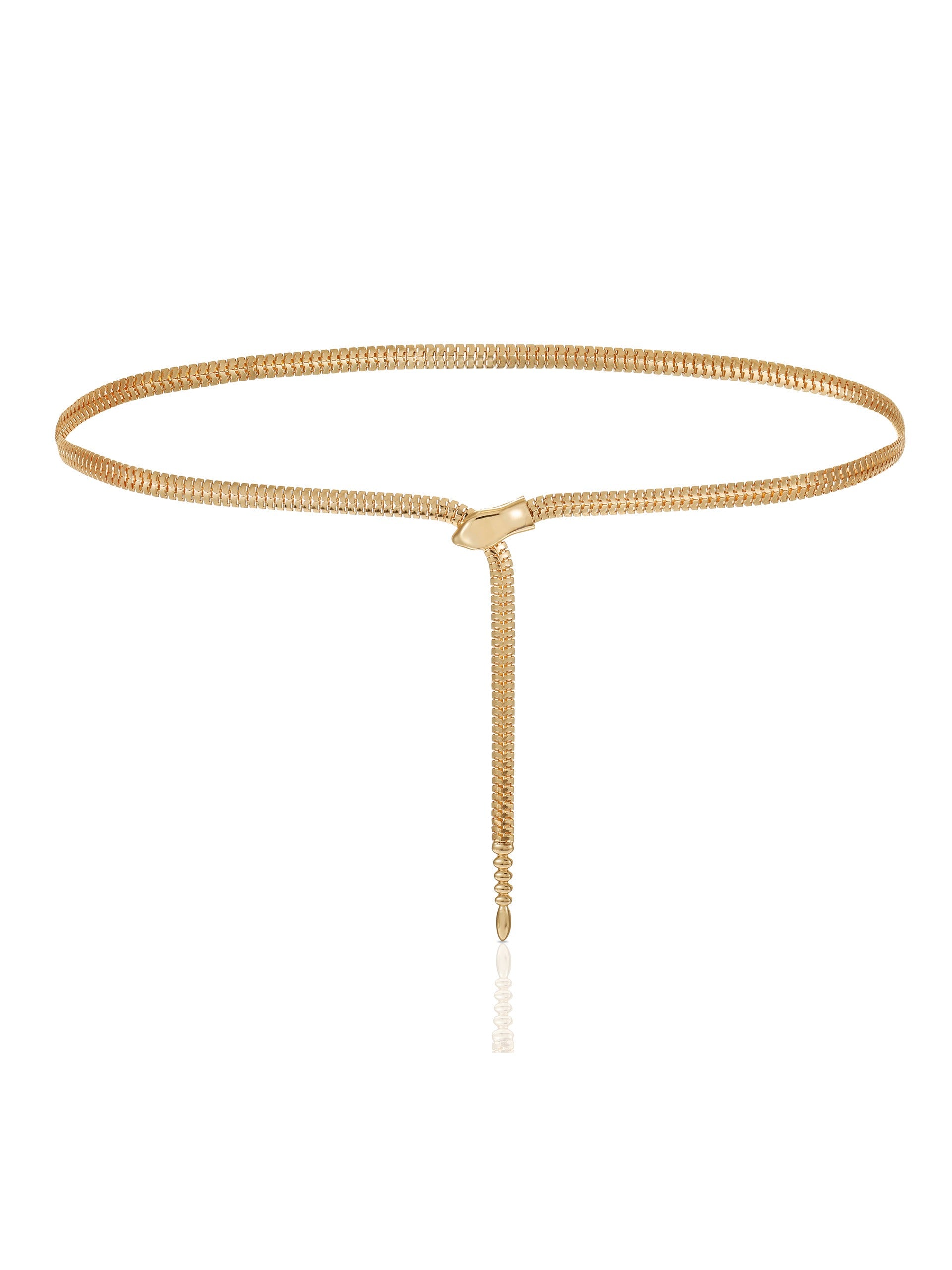 Wrap and Clip Waist Chain Gold Tone