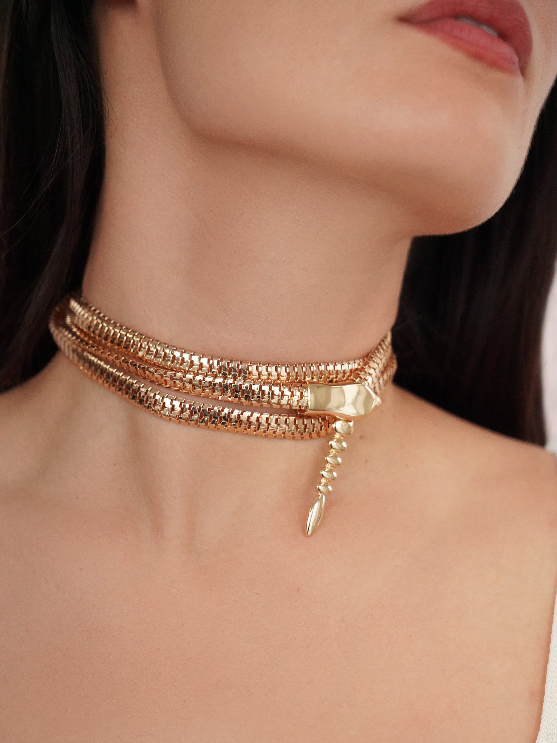 Wrap and Clip Waist Chain Gold Tone model 5