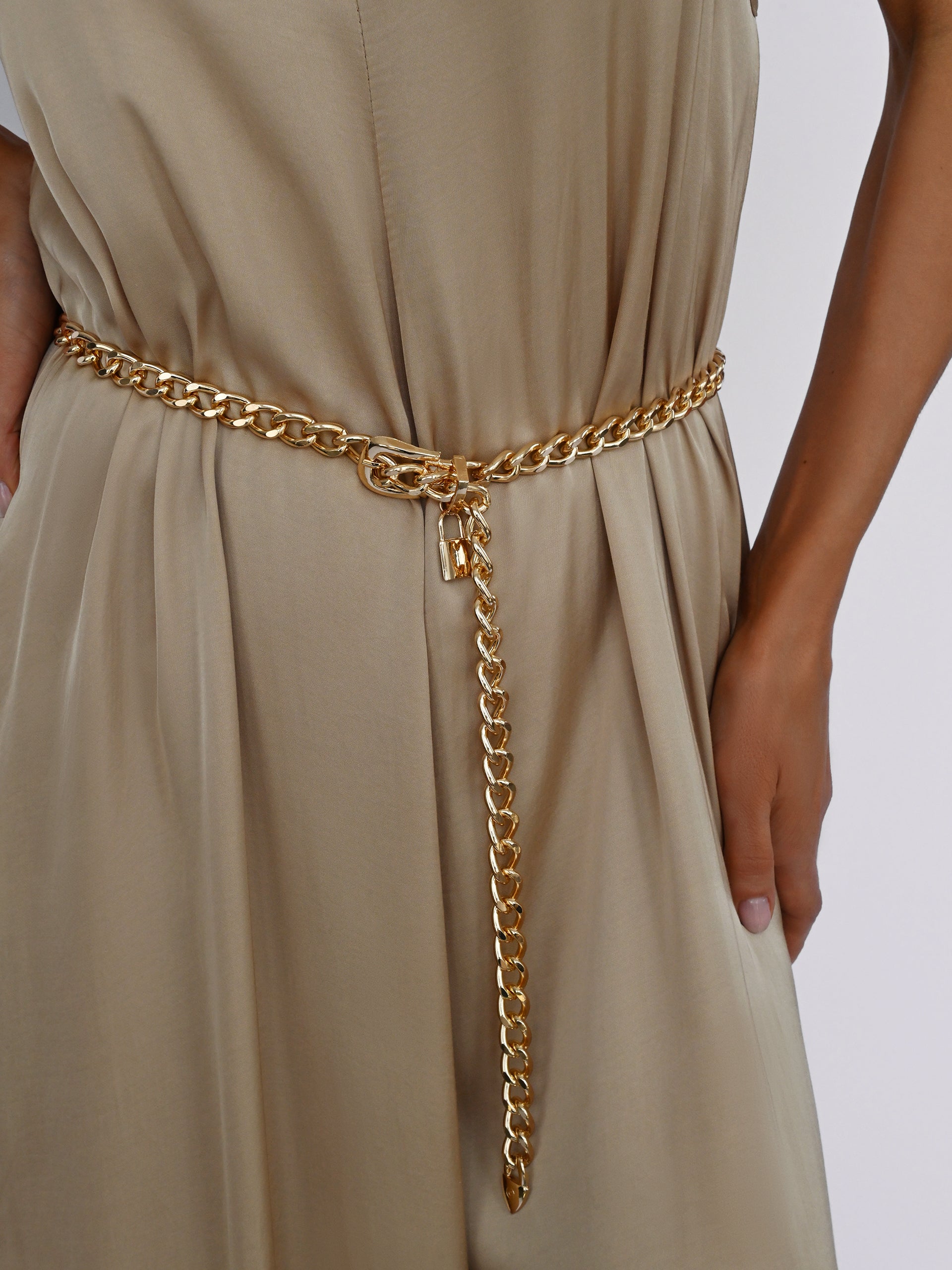 Lucky Link Waist Chain Belt Gold Tone model 3