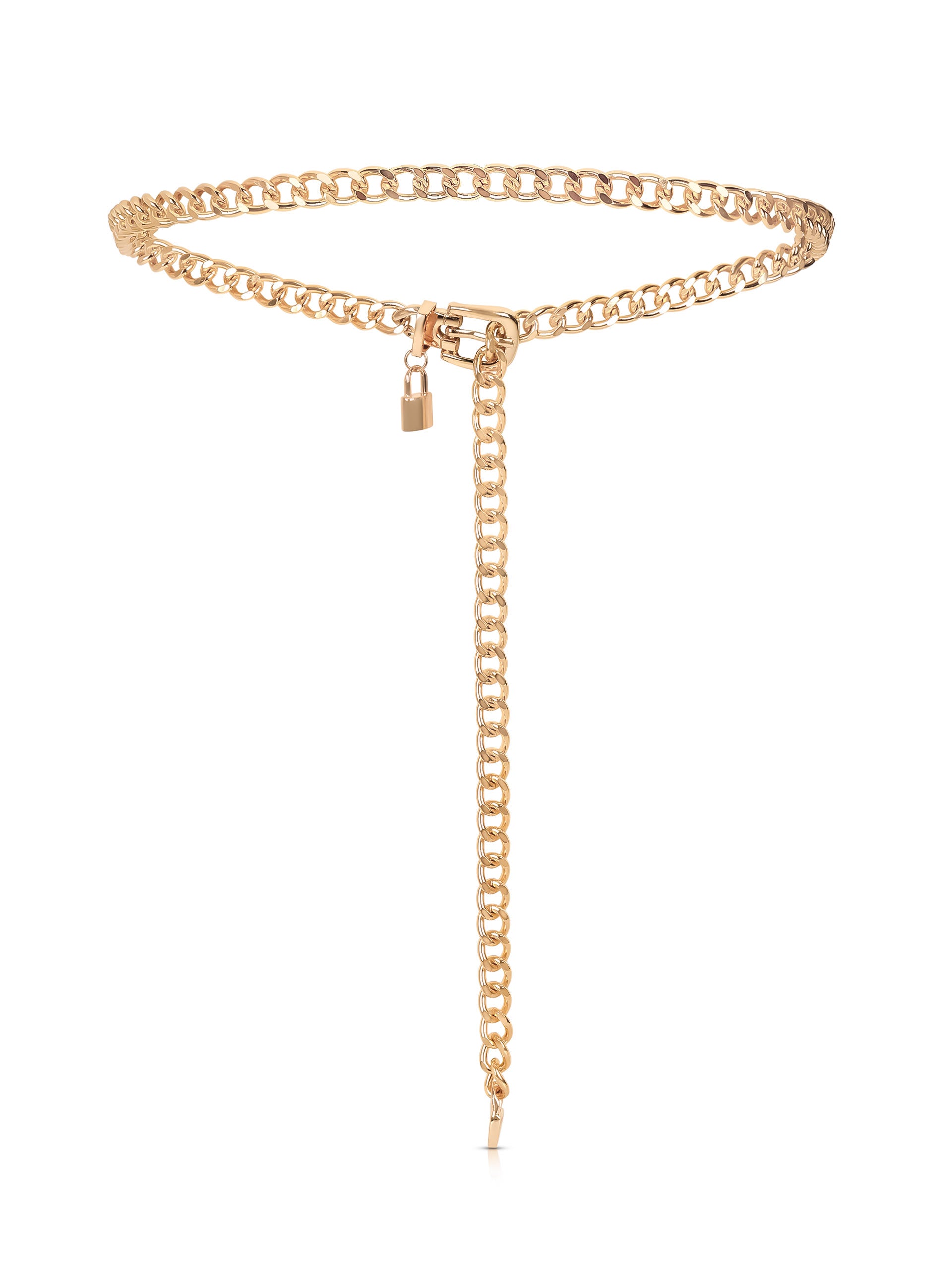 Lucky Link Waist Chain Belt Gold Tone