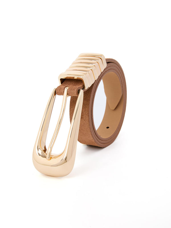 Metal Core Belt in Mocha Suede Second