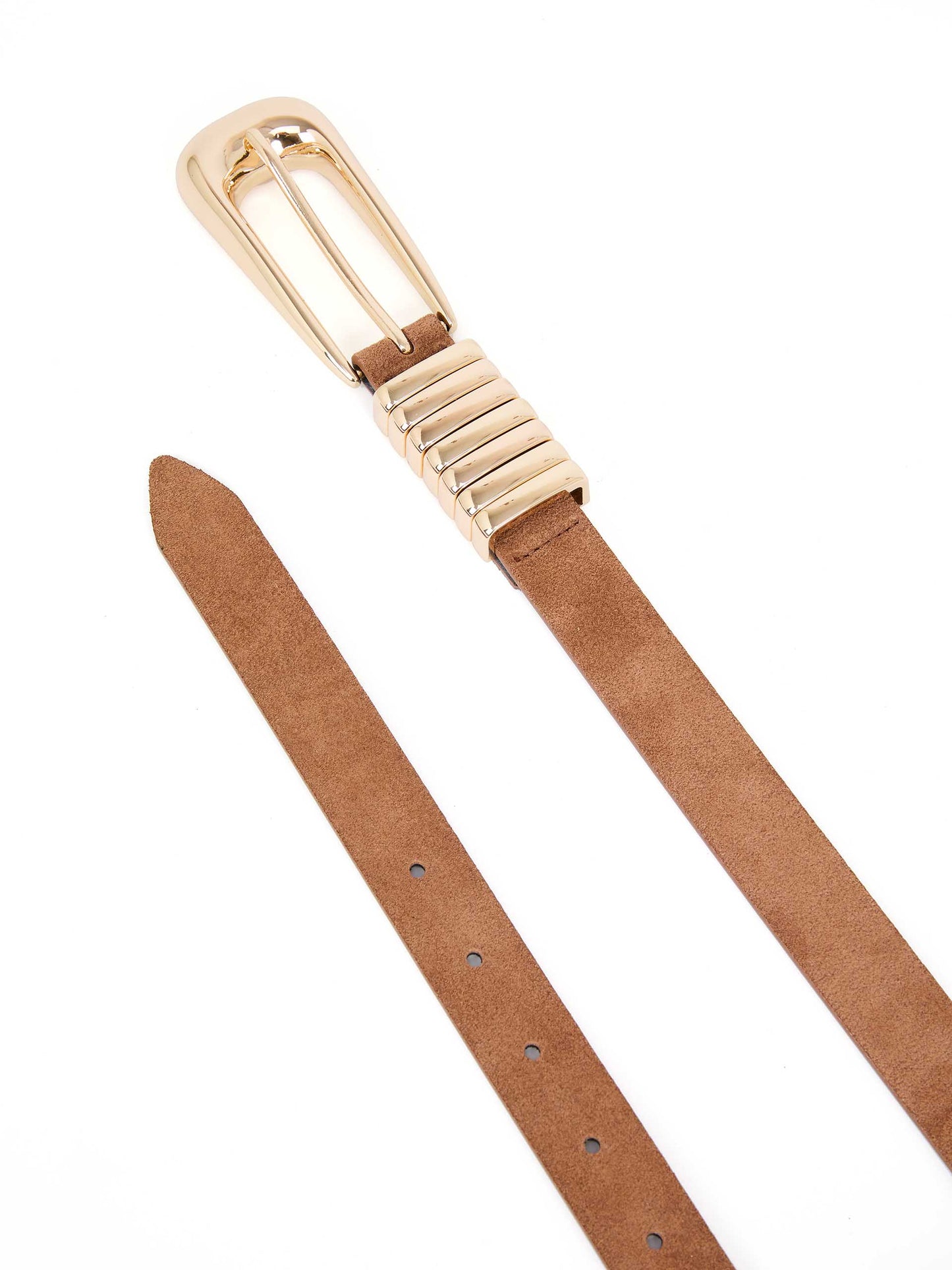 Metal Core Belt in Mocha Suede