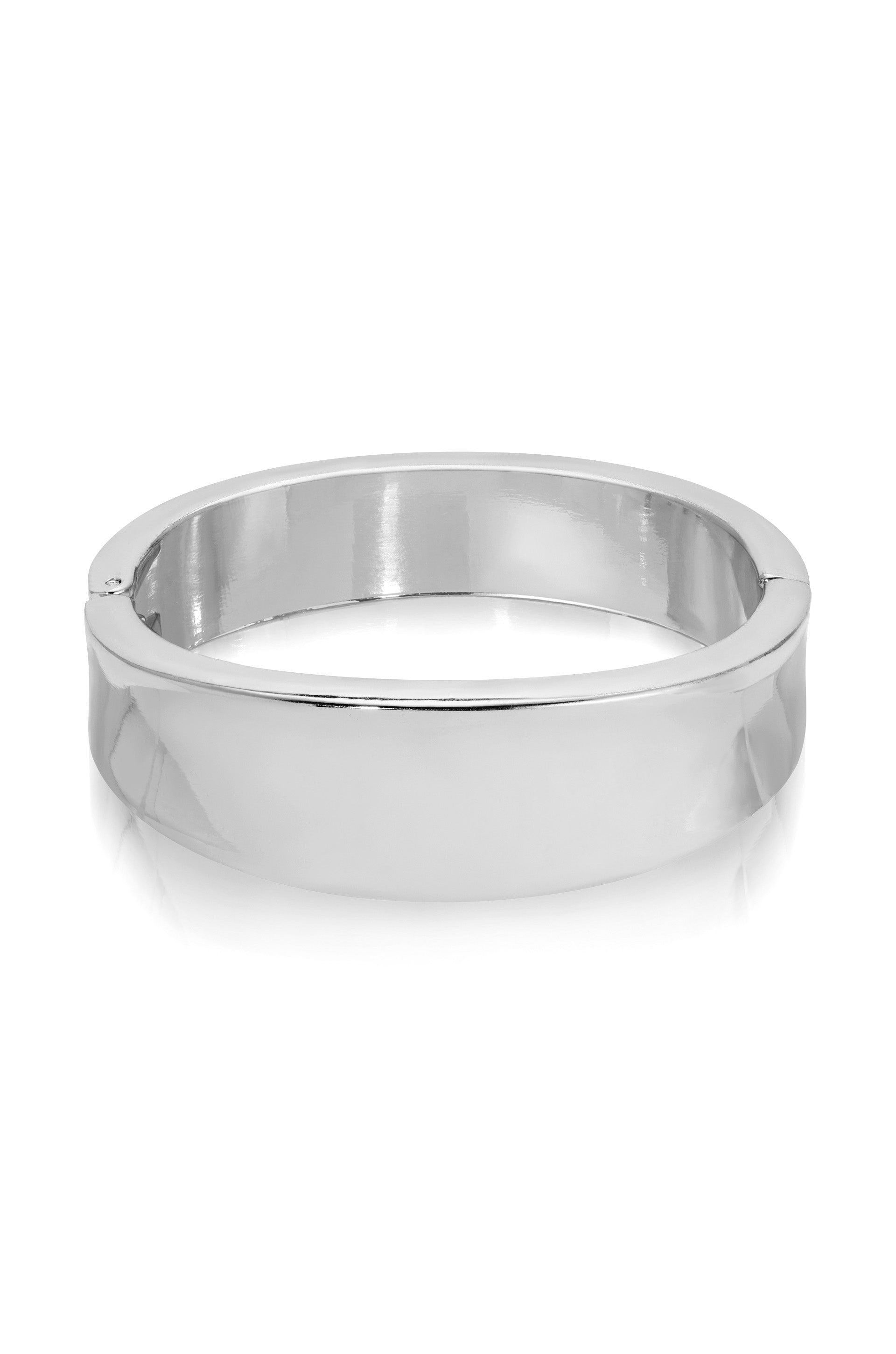 Squared Shine Bangle Silver Plated 2