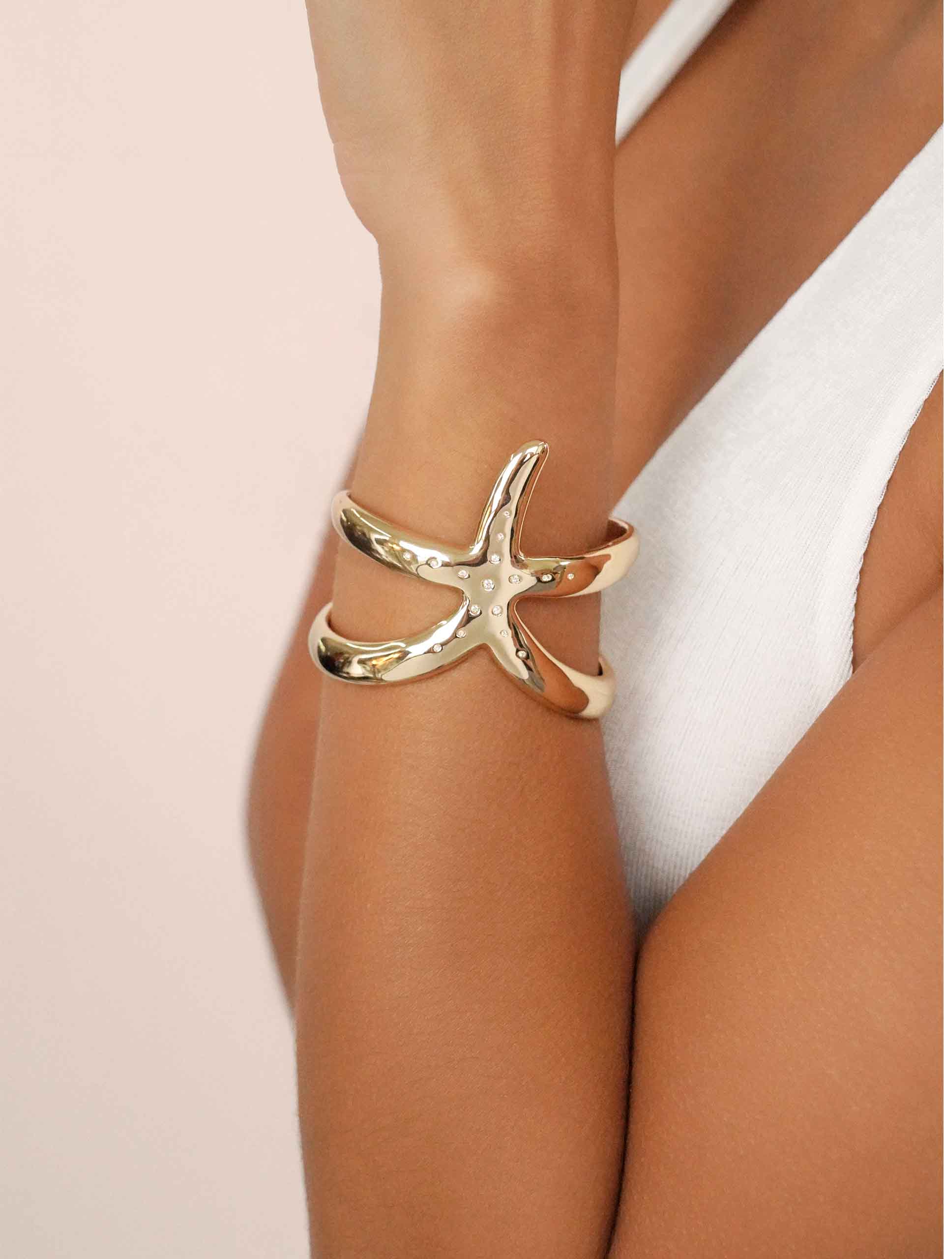 Starfish Luxe Cuff on model