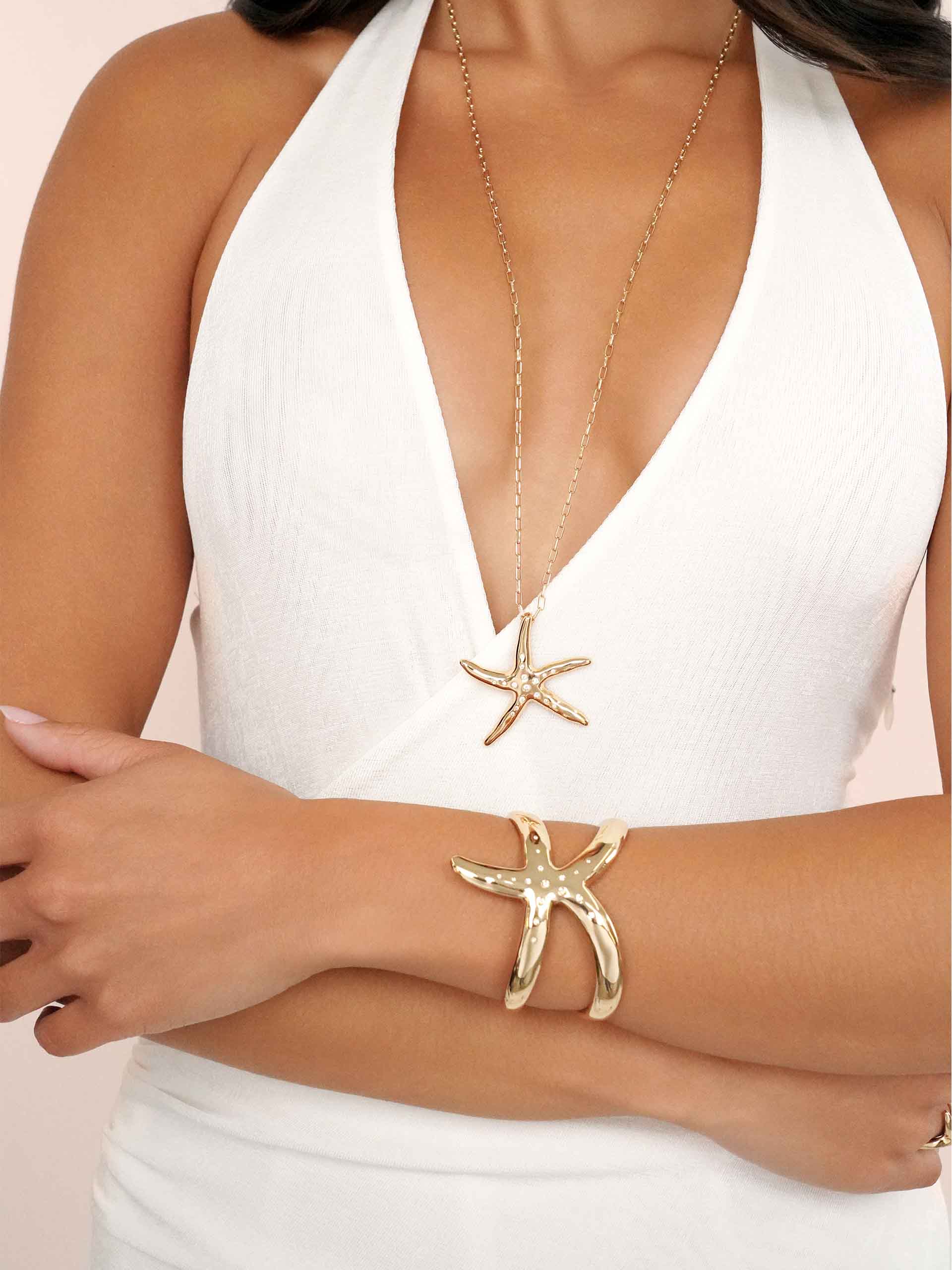 Starfish Luxe Cuff on model 2