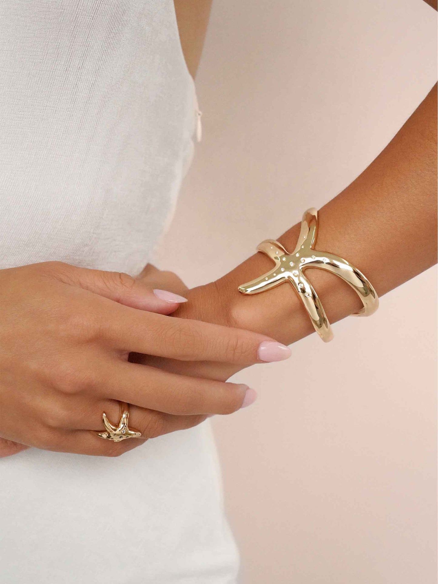 Starfish Luxe Cuff on model 3