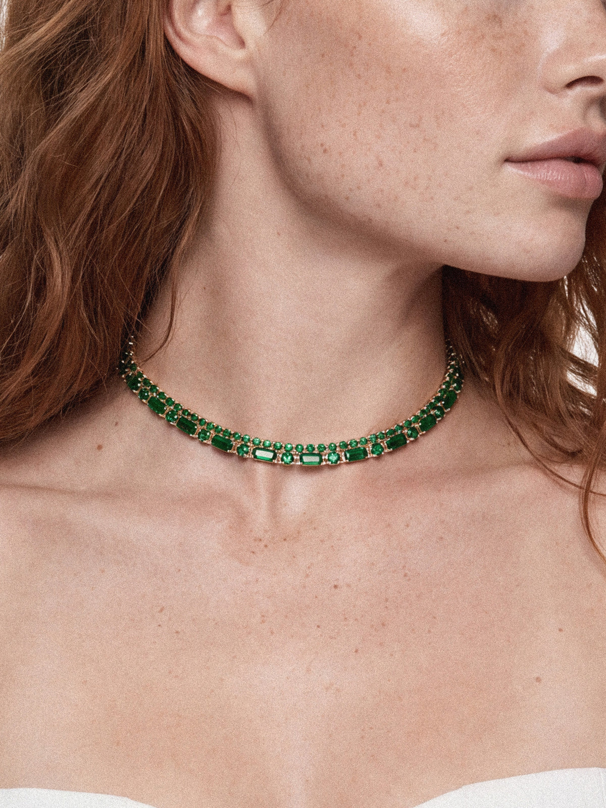 Emerald Crystal with 18k Gold Plating model 3