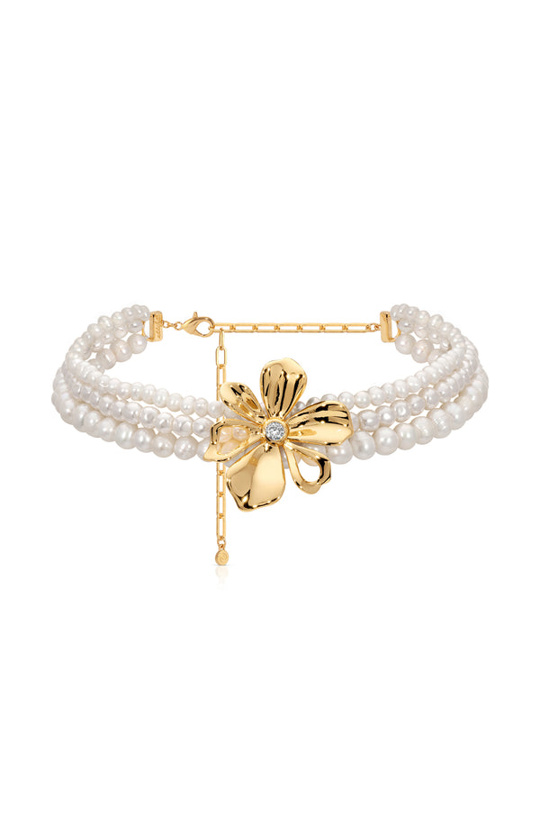 Pearl Petals Choker