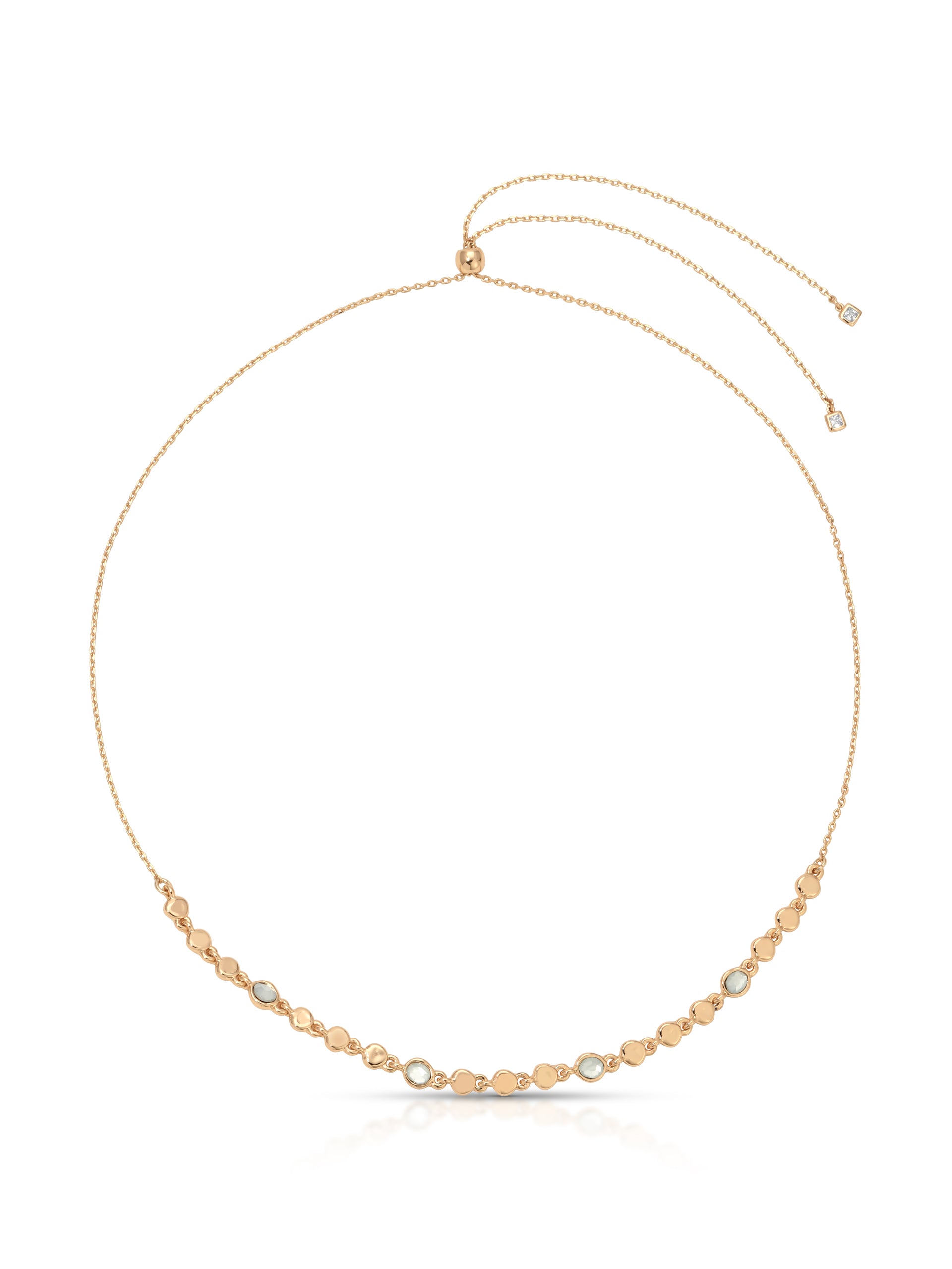 Sea Siren Adjustable Choker Seafoam Stone with 18k Gold Plating