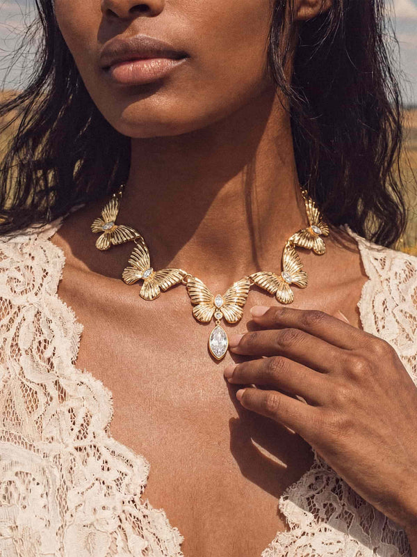 Duo Butterfly Set - Choker & Earring Second