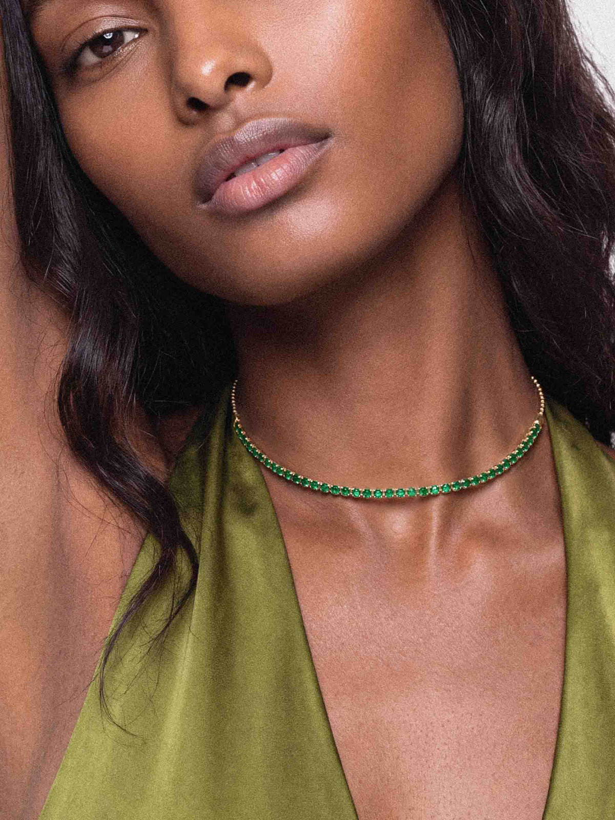 Emerald Crystal with 18k Gold Plating model 2
