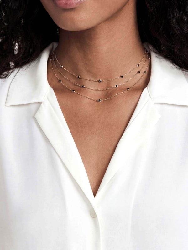 Crystal Dot Layered Necklace Second