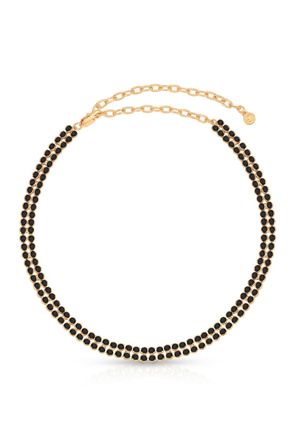 Two Rows of Crystal Sparkle Choker