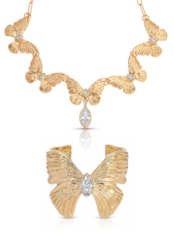 Duo Butterfly Set - Choker & Cuff