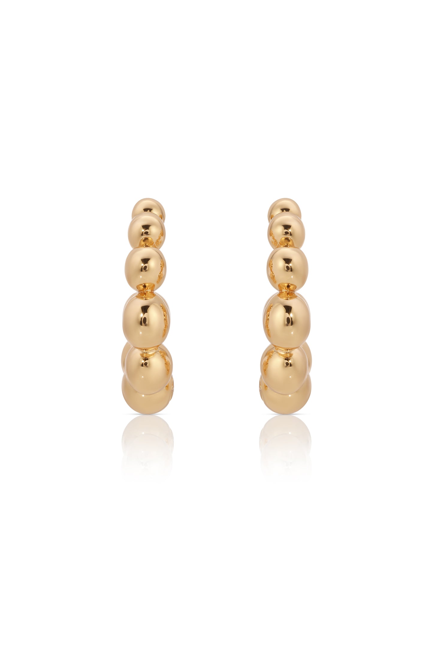 Bubble Huggie Hoops 18k Gold Plated 2