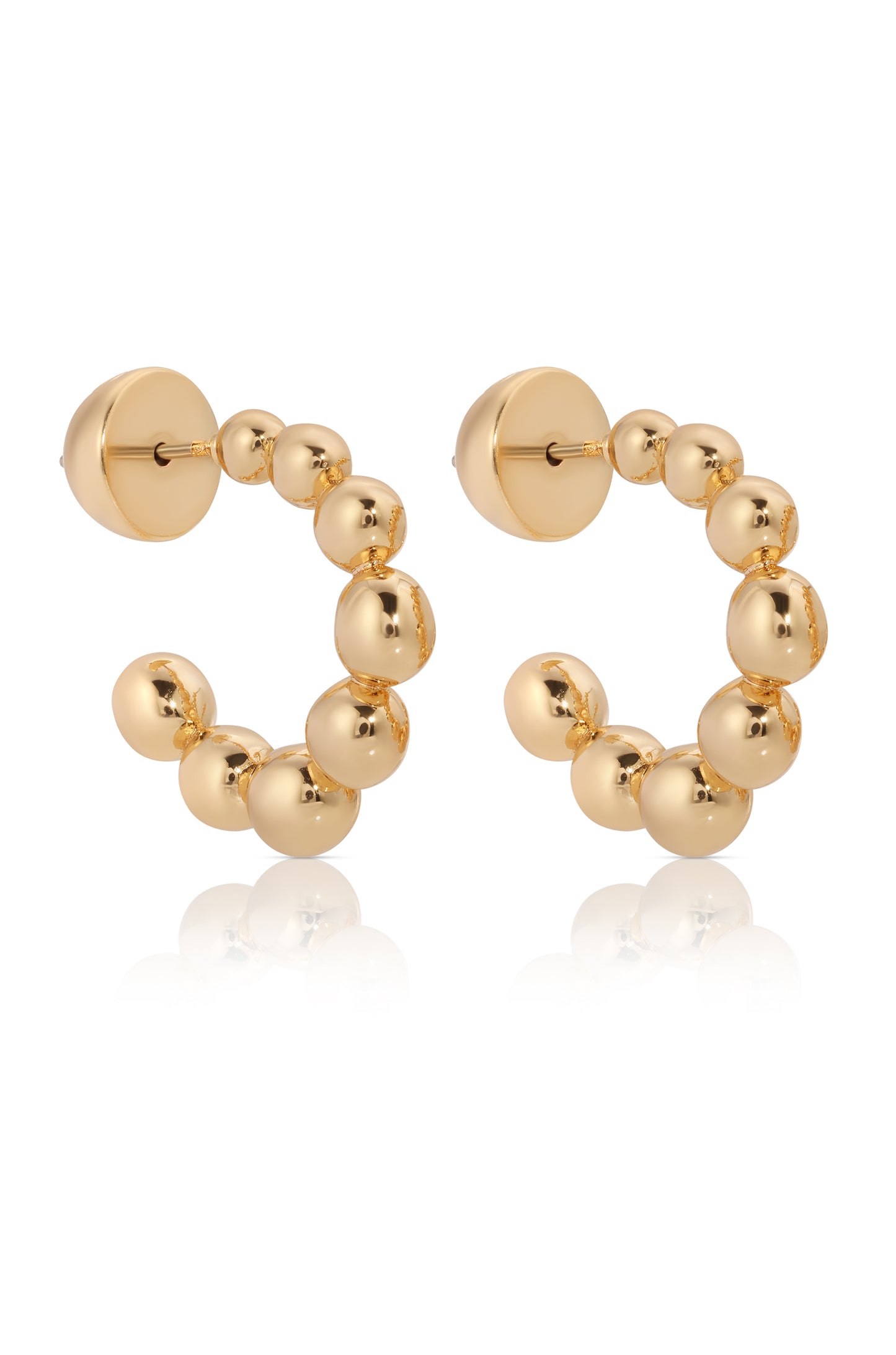 Bubble Huggie Hoops 18k Gold Plated 3
