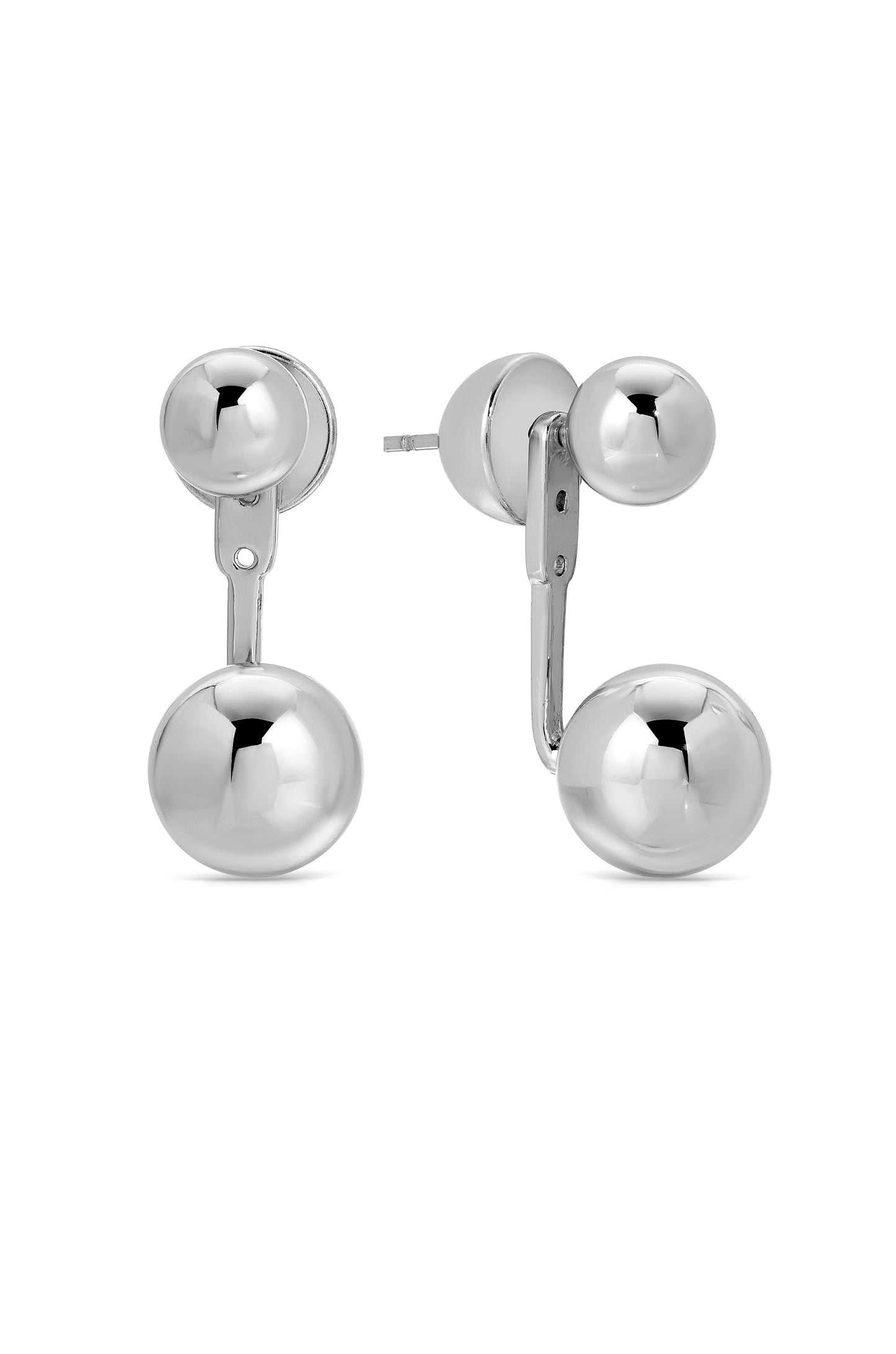 Bubble Ear Jackets Silver Plated 2