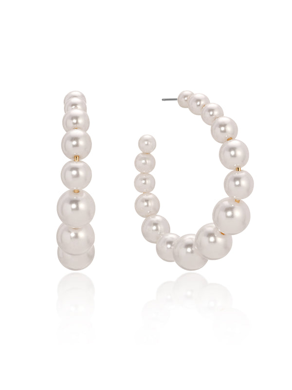 Pearl Bubble Hoops