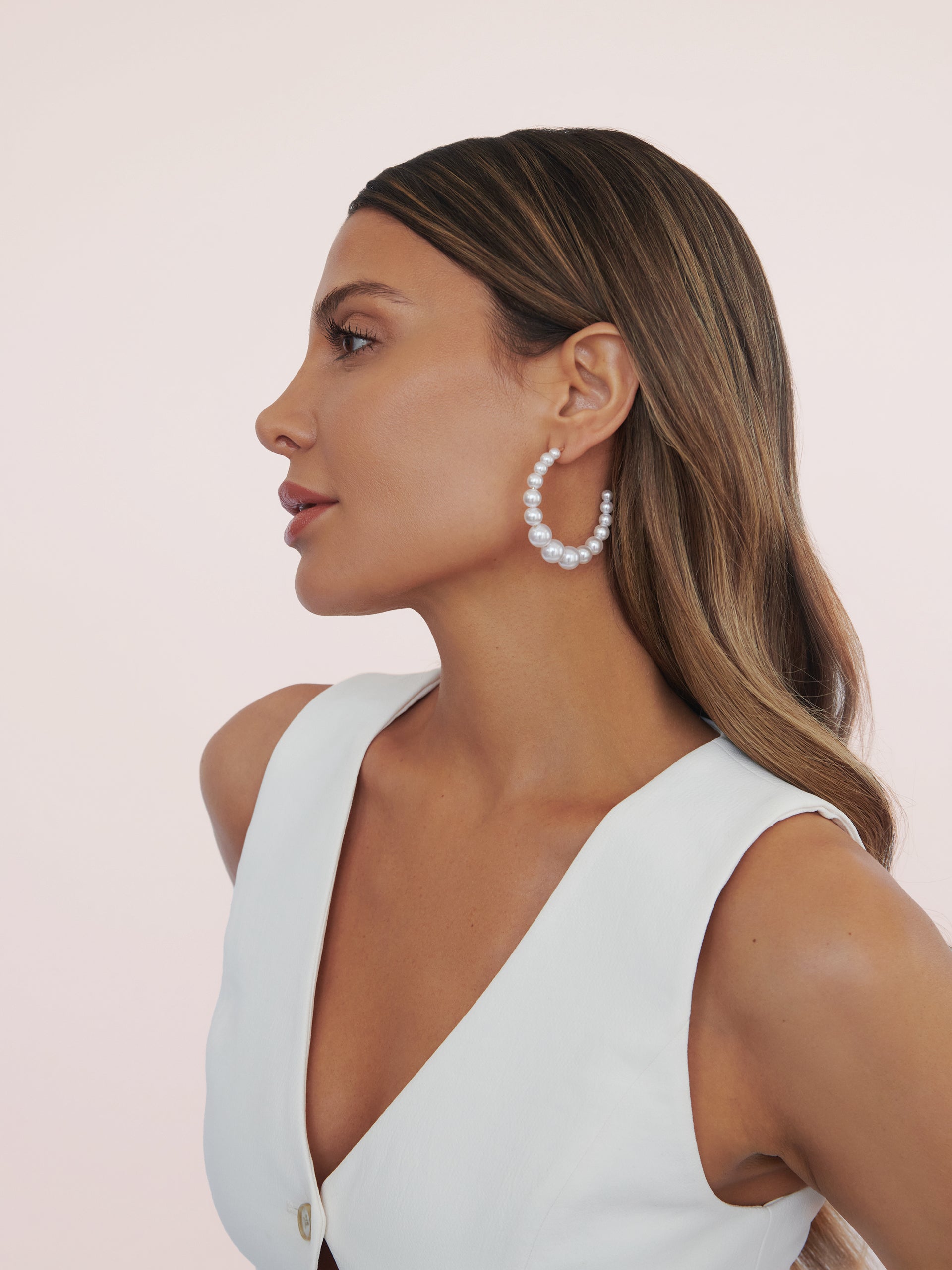 Pearl Bubble Hoops Pearl model 3