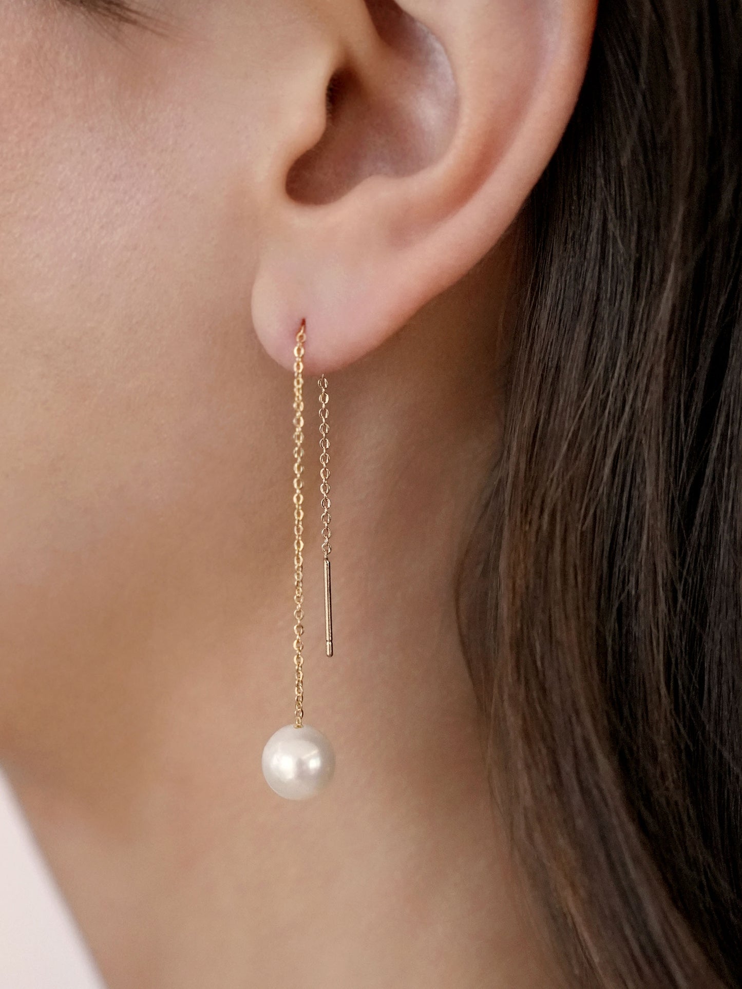 Threaded Pearl Earrings
