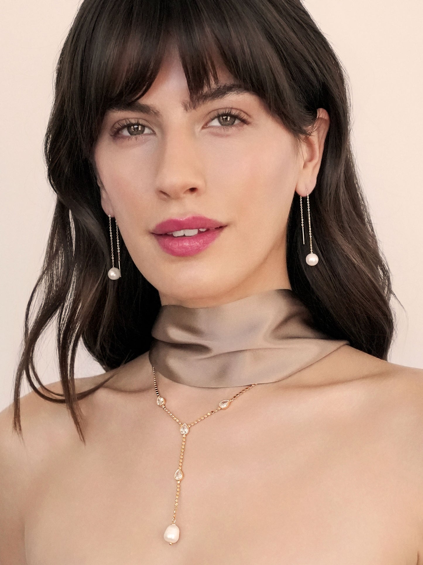 Threaded Pearl Earrings