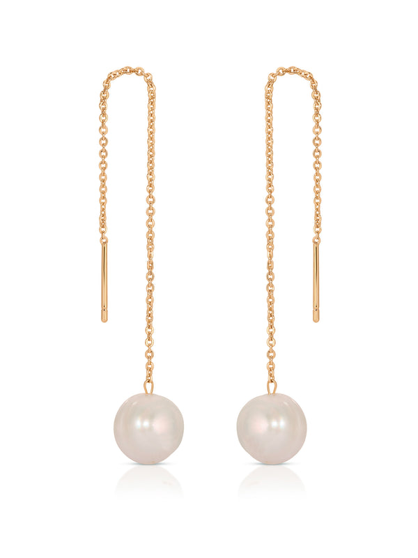 Threaded Pearl Earrings