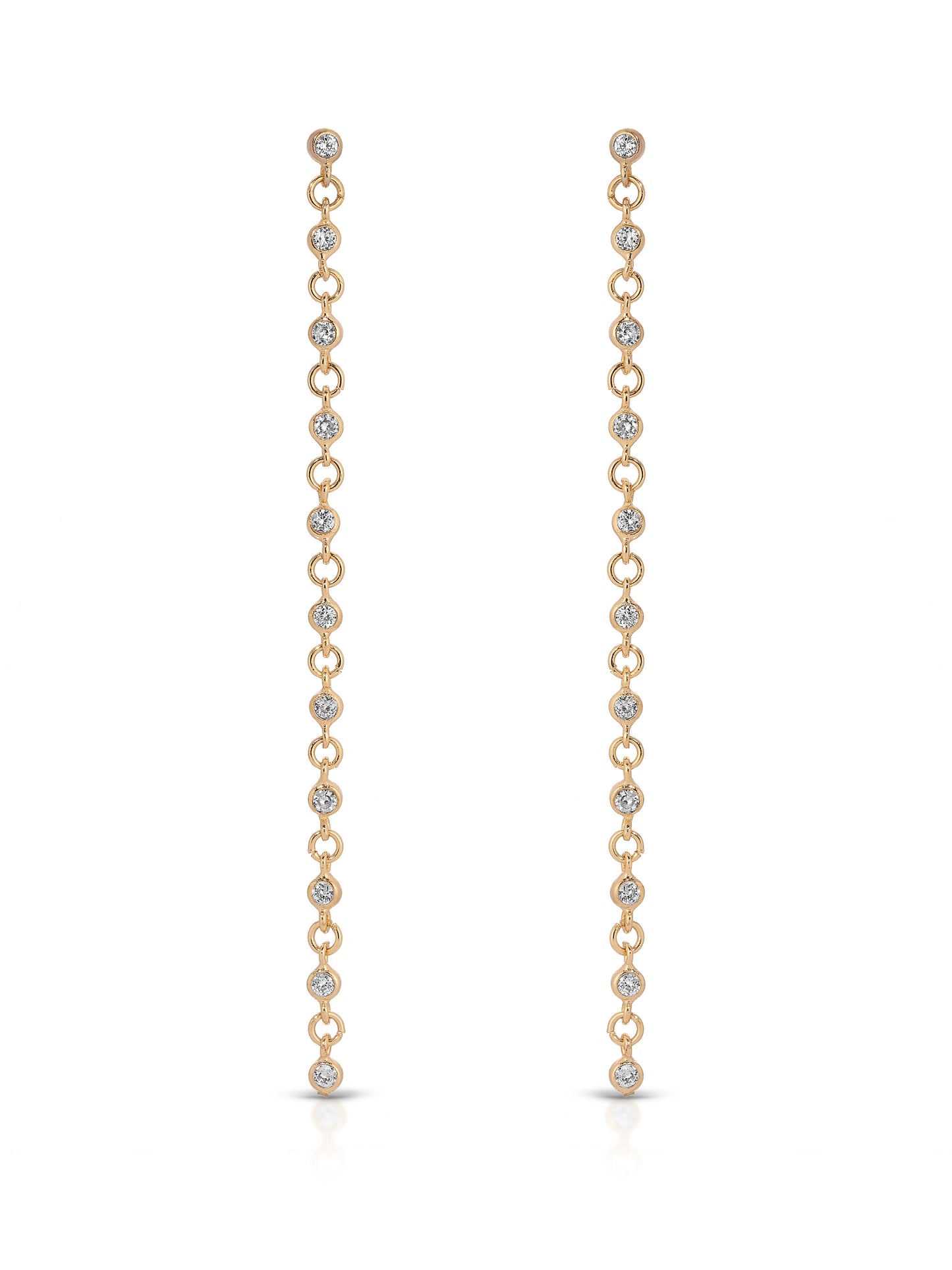 Dainty Linear Crystal Earrings