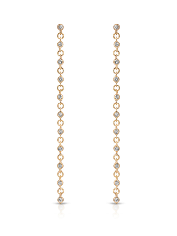 Dainty Linear Crystal Earrings