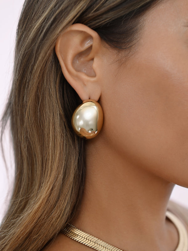 Smooth Pebble Earrings Second
