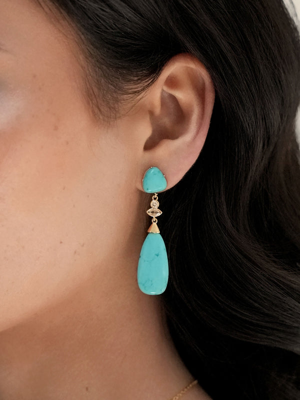 Turquoise Solstice Drop Earrings Second
