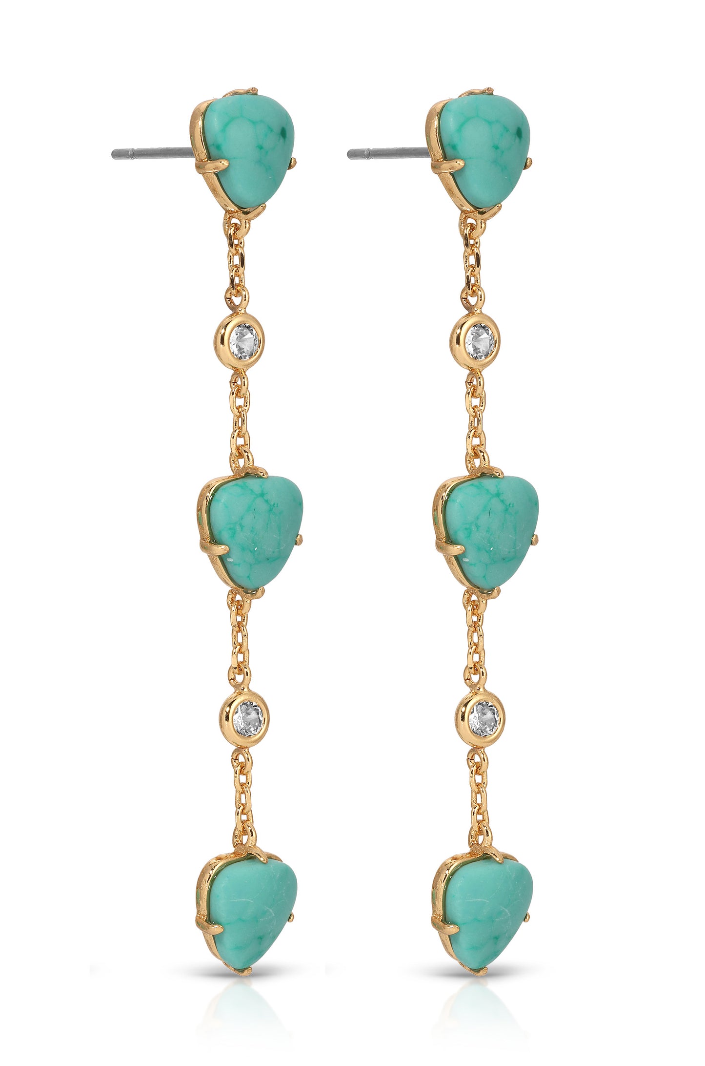 Turquoise Solstice Dangle Earrings side