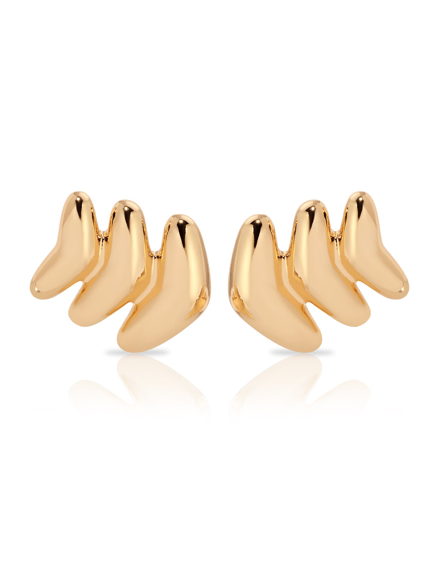 Metal Moderna Studs 18k Gold Plated