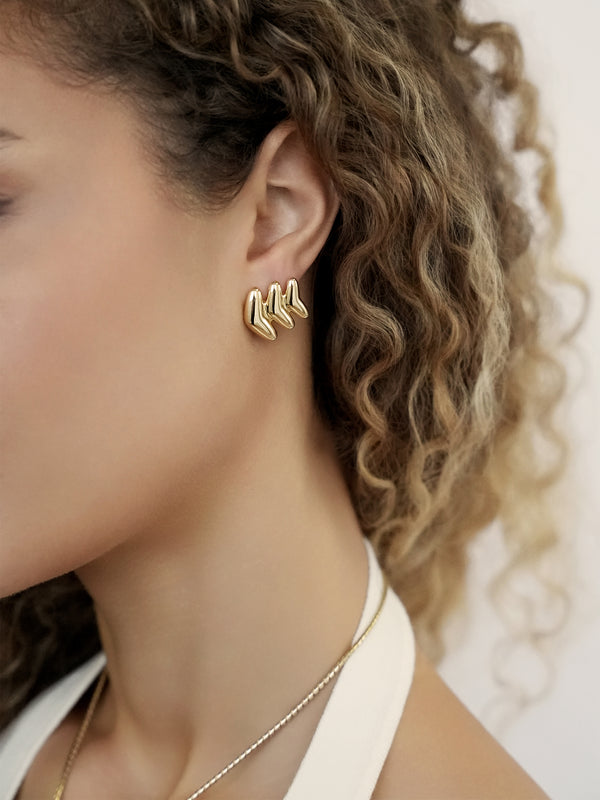 Metal Moderna Studs Second