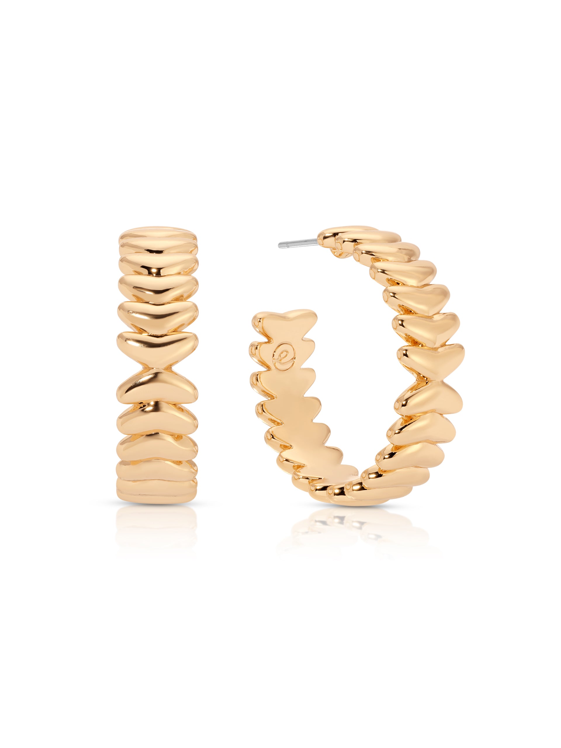 Medium Metal Moderna Hoops 18k Gold Plated