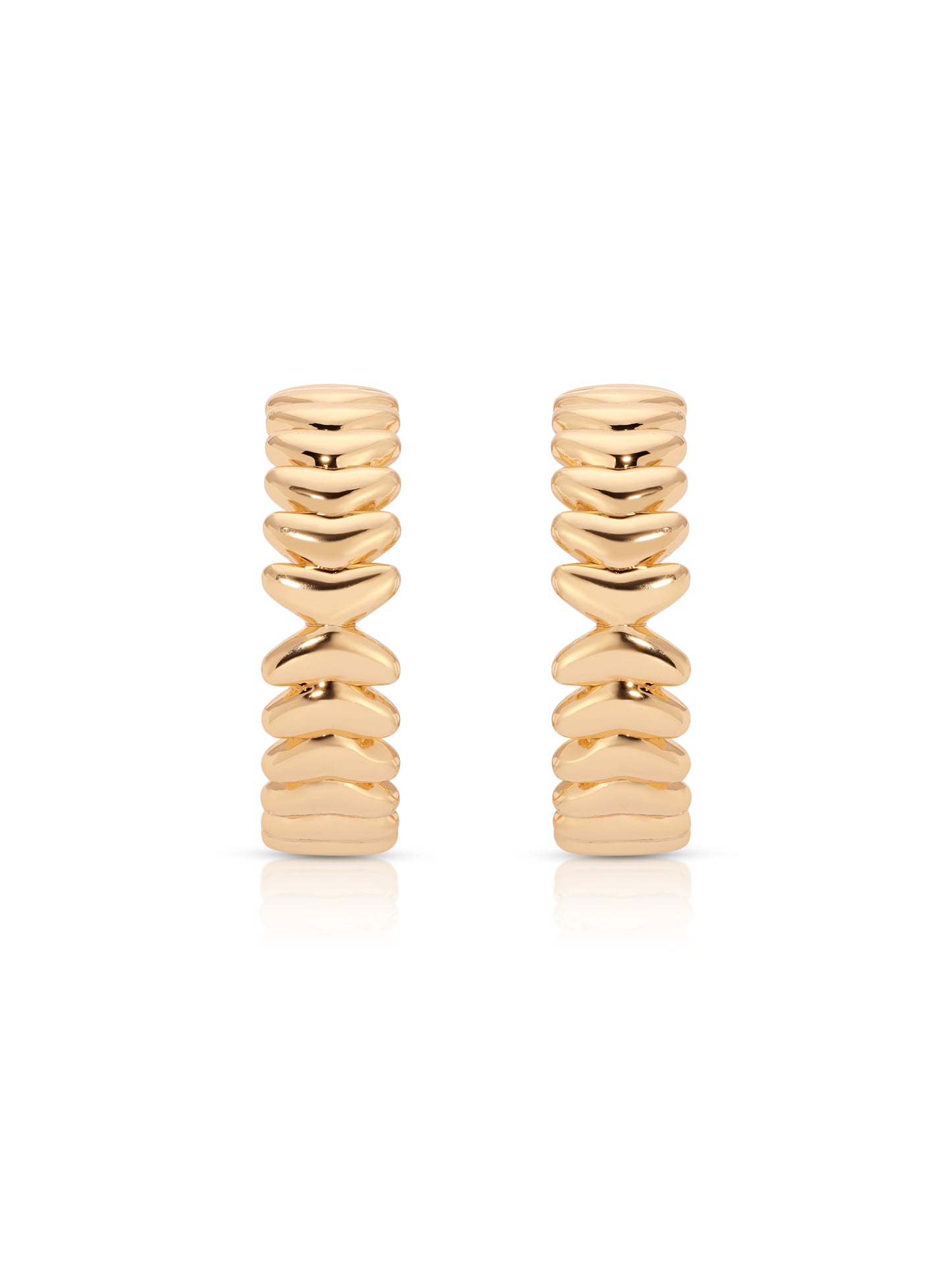 Medium Metal Moderna Hoops 18k Gold Plated 2