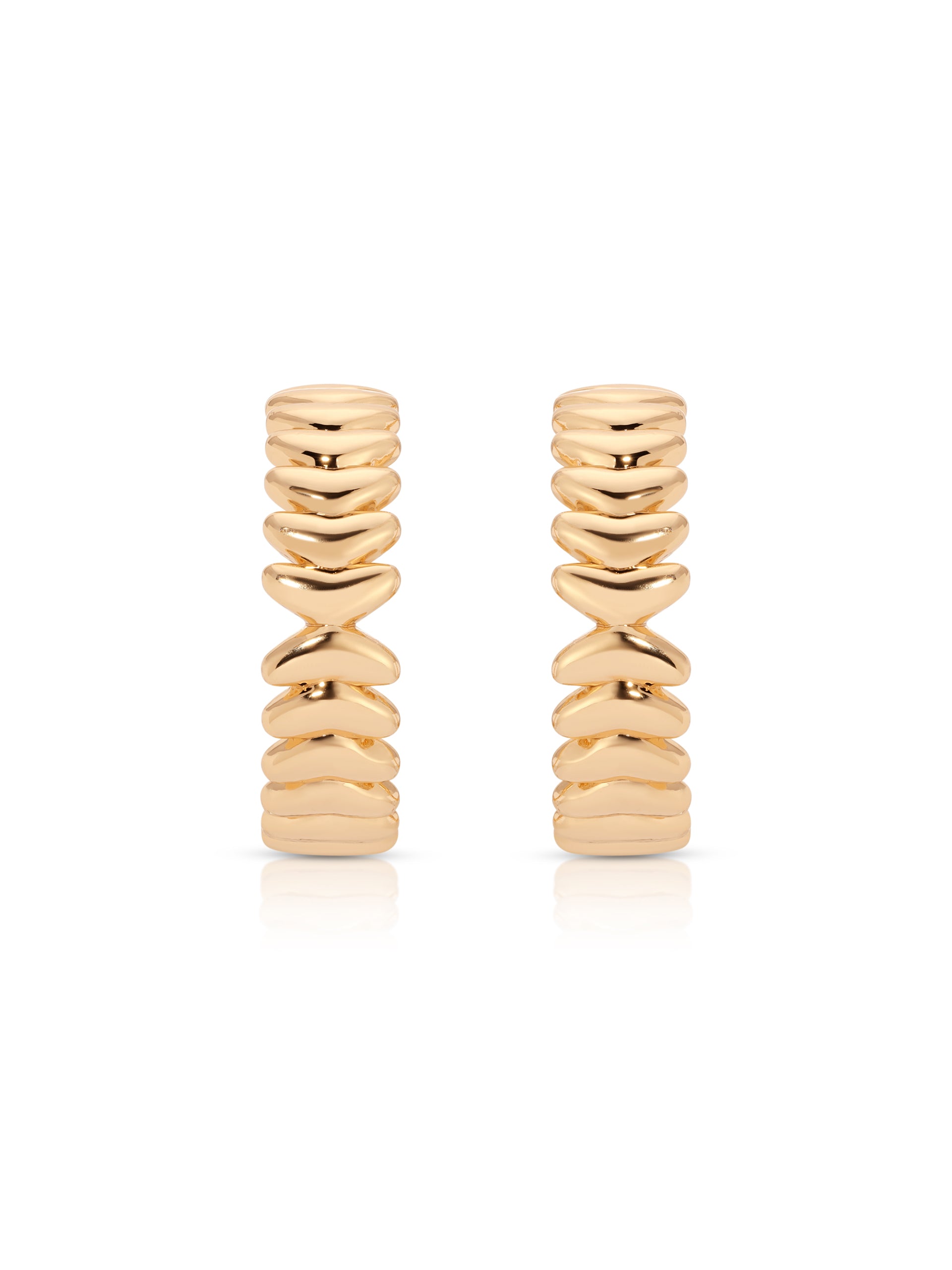 Medium Metal Moderna Hoops 18k Gold Plated 2