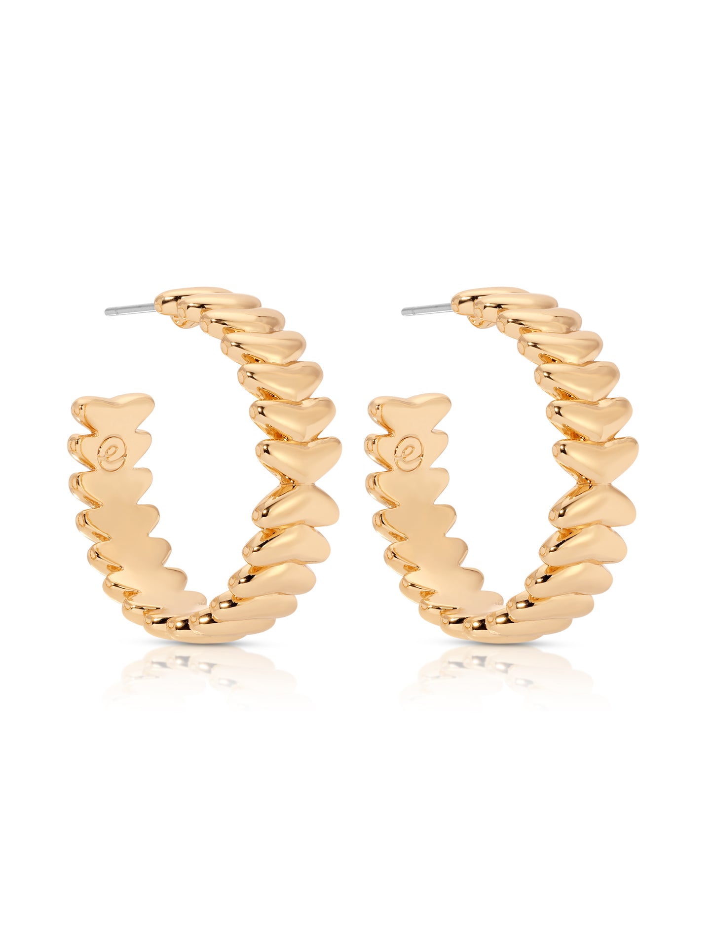 Medium Metal Moderna Hoops 18k Gold Plated 3