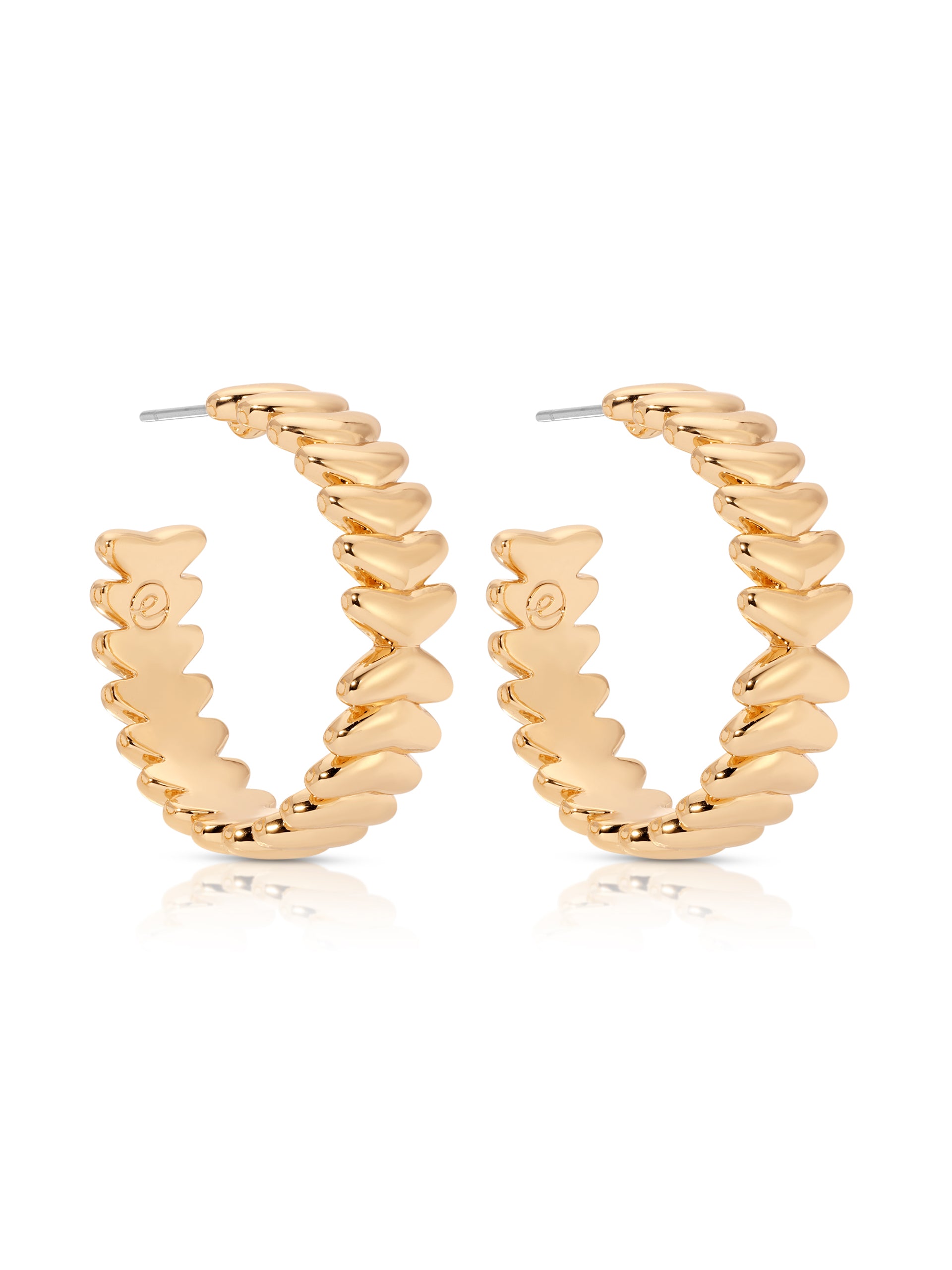 Medium Metal Moderna Hoops 18k Gold Plated 3