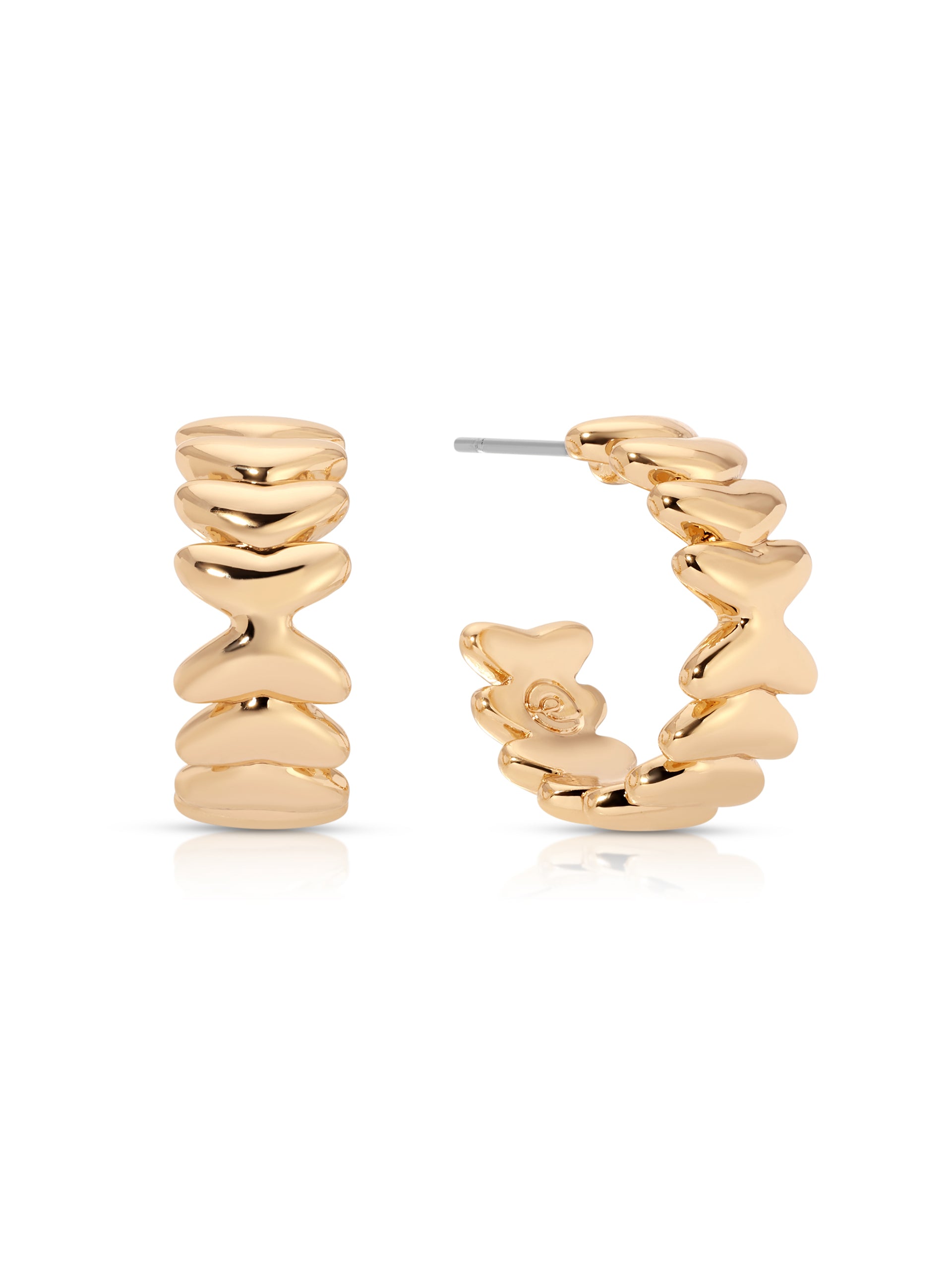 Small Metal Moderna Hoops 18k Gold Plated