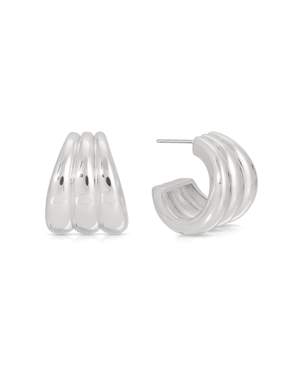 Triple Ribbed Hoops