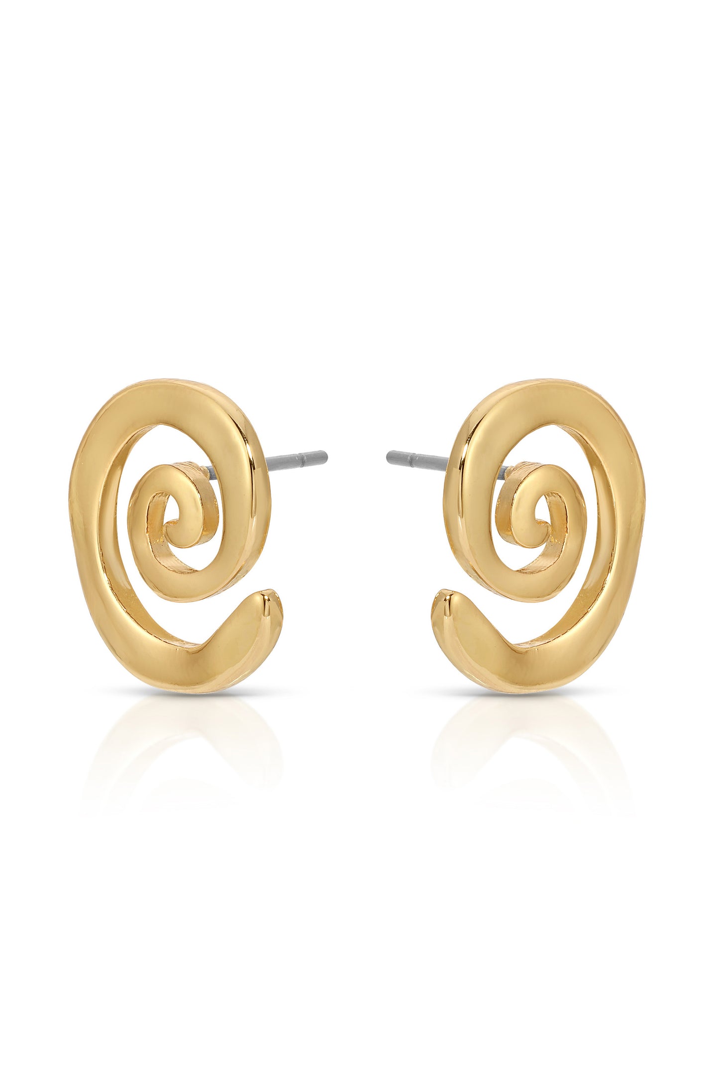 Aura Swirl Studs 18k Gold Plated 2