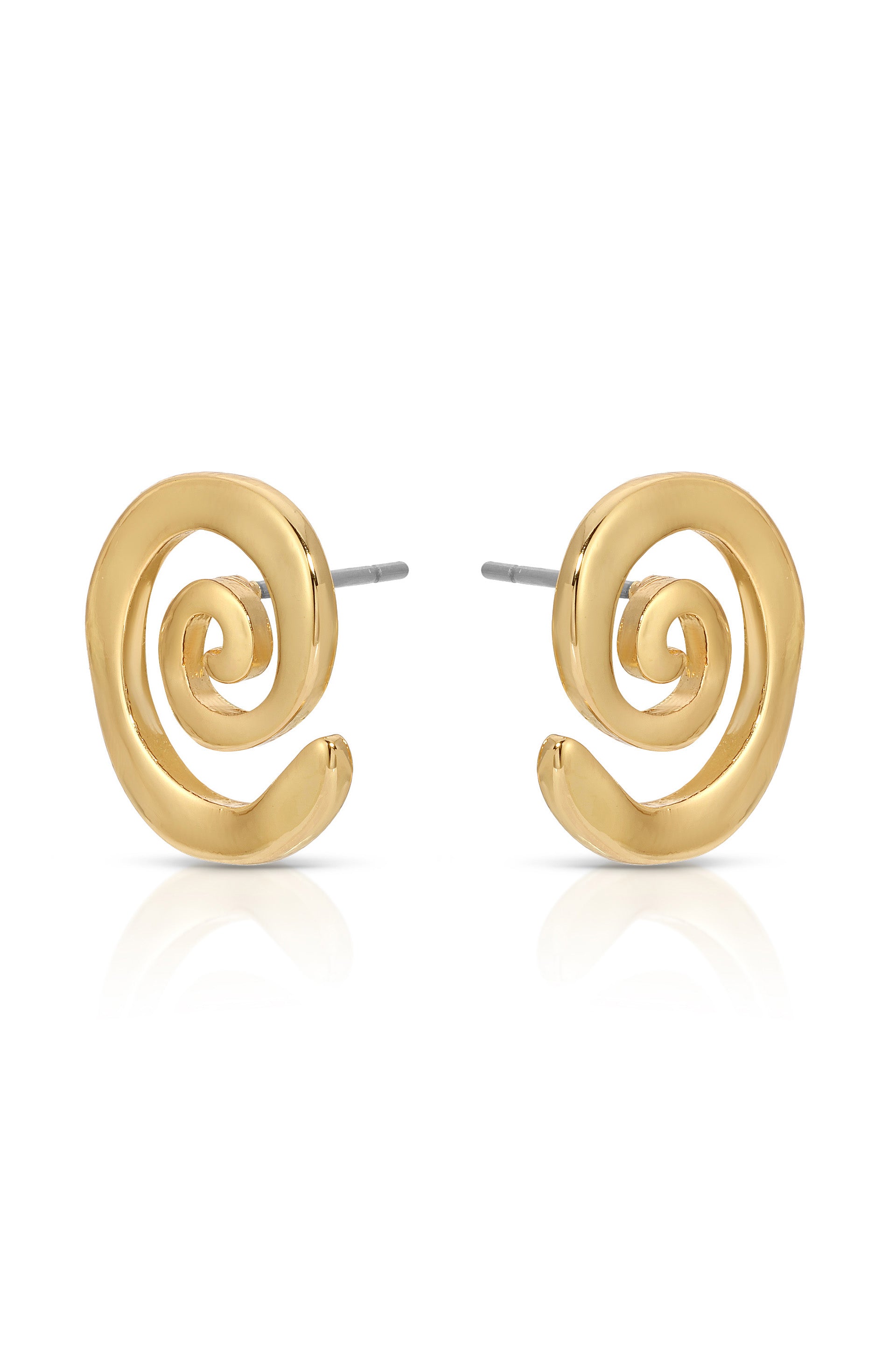 Aura Swirl Studs 18k Gold Plated 2