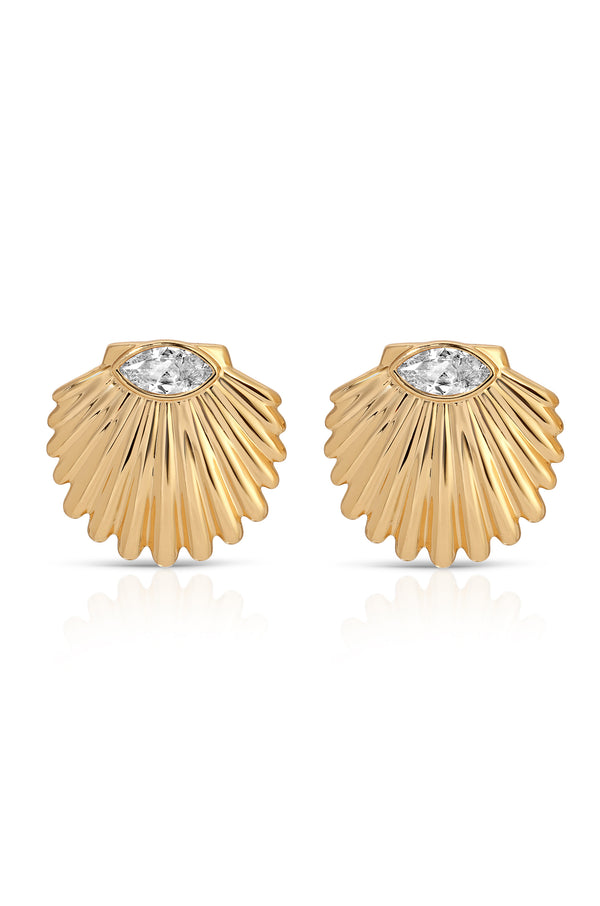 Santorini Shell Studs