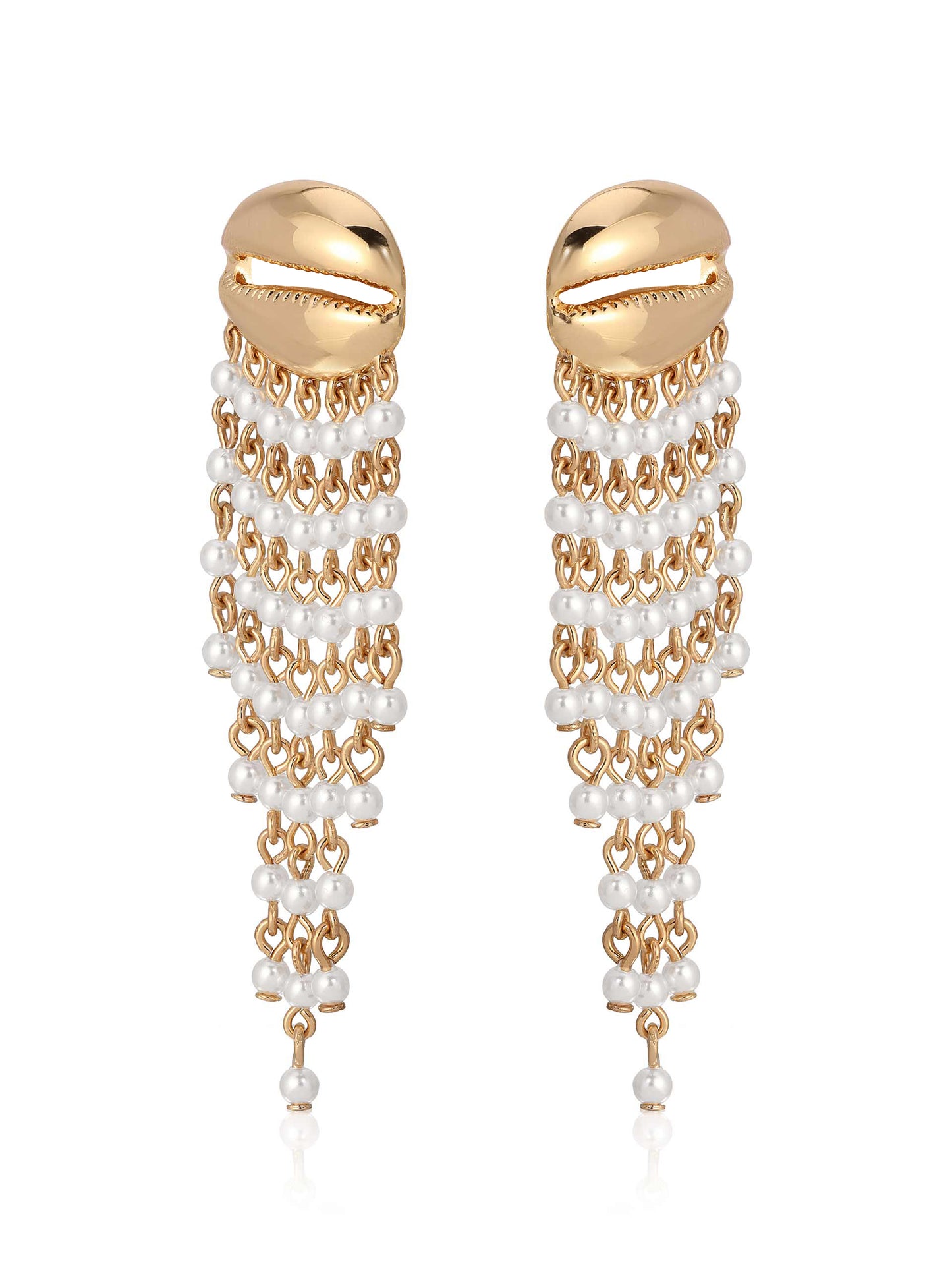 Mykonos Shell Dangle Earrings front