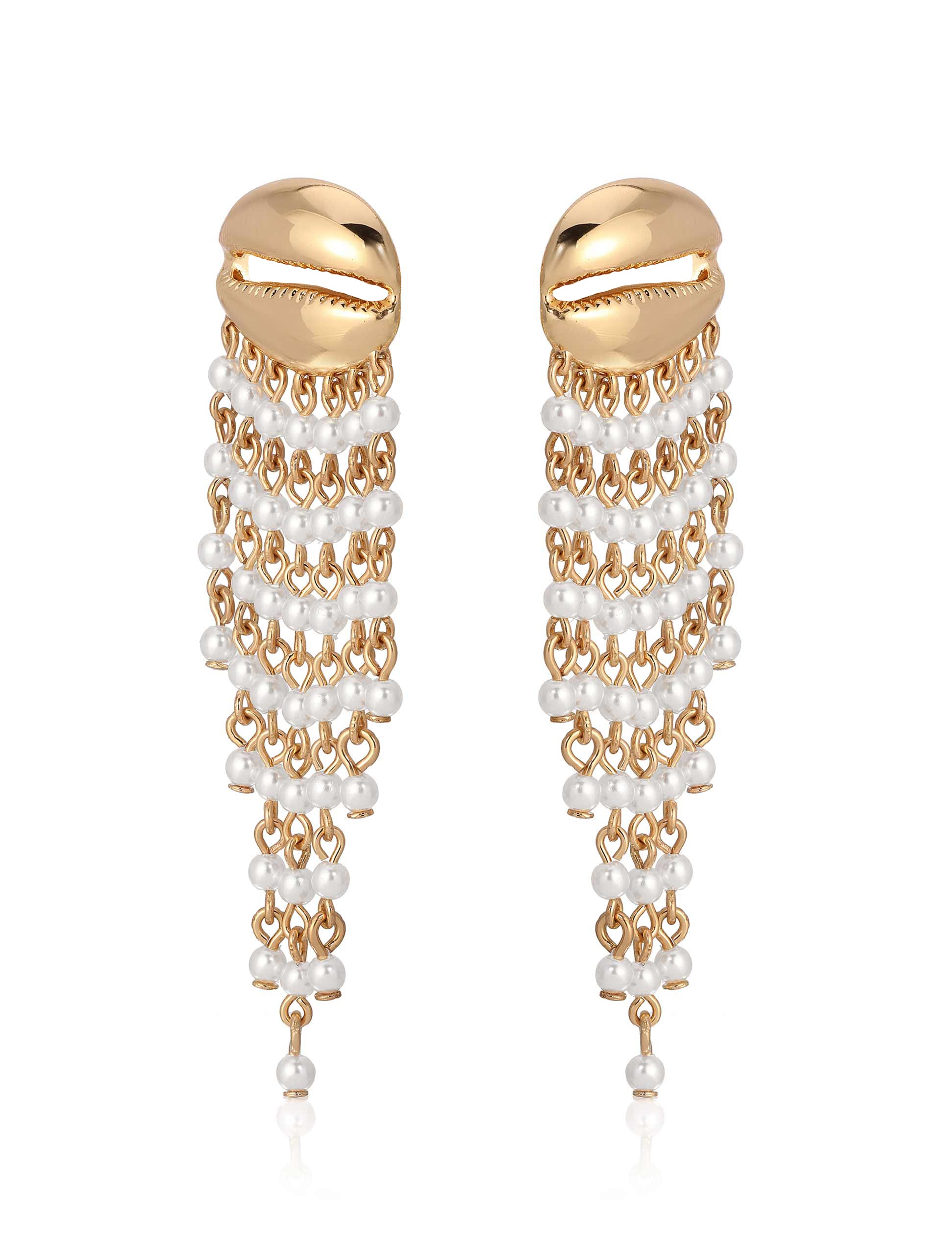 Mykonos Shell Dangle Earrings front