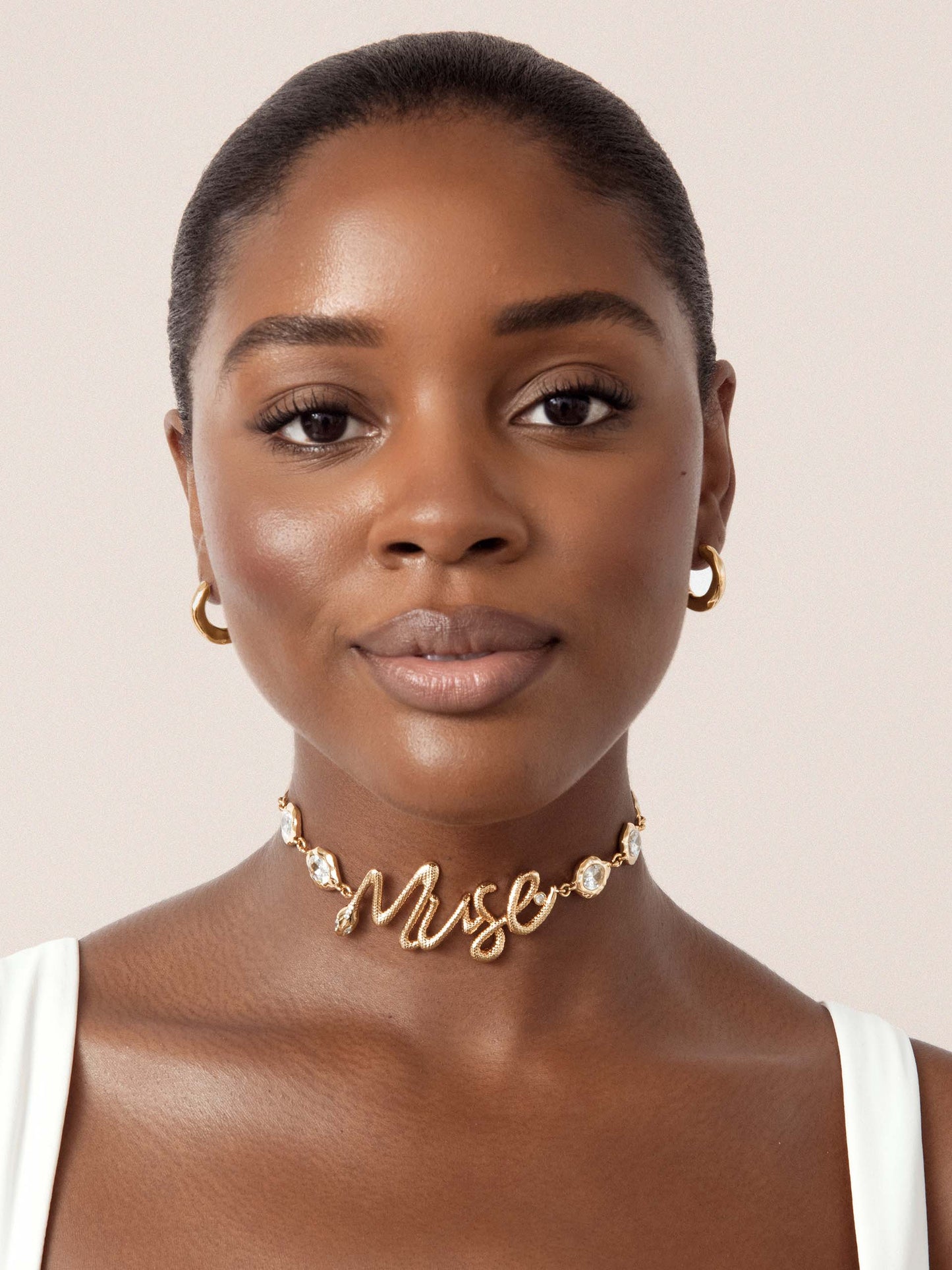 Mini Molten Hoops 18k Gold Plated model 3