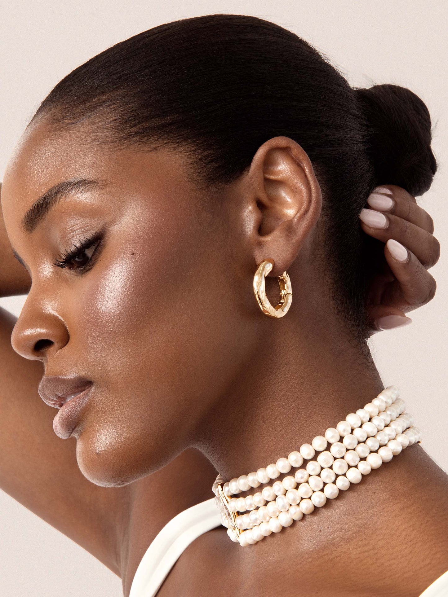 Molten Hoops 18k Gold Plated model 3